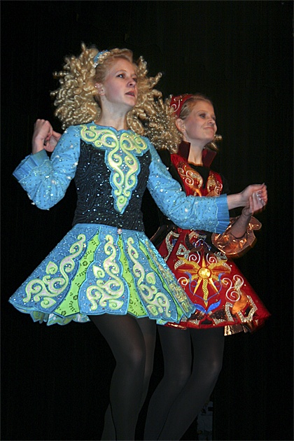 Performing an Irish dance
