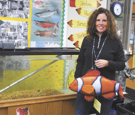 Opstad Elementary’s Sharon Piper annually introduces third graders to the life cycle of fish. Piper is a 2011 Snoqualmie Valley Schools Foundation Teacher of the Year.