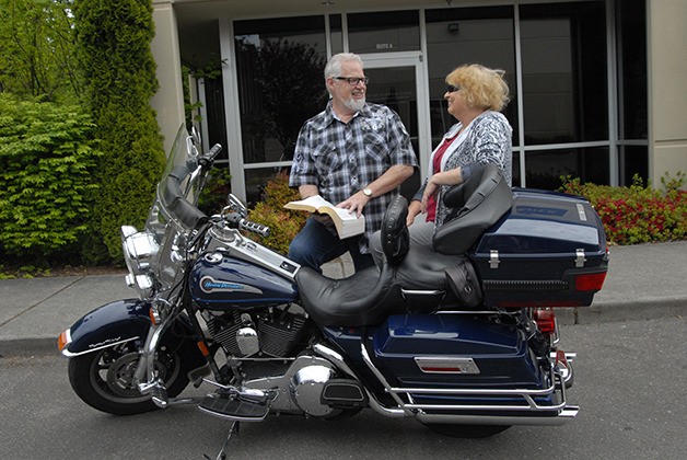 Pastor Steve and Karil Qualls are regulars at this weekend's 10th annual Snoqualmie Valley Ministerial Association biker dedication in Preston. They've already been out on their Road King this spring