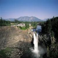 Salish Lodge & Spa sits atop the 268-foot Snoqualmie Falls; The lodge hosts its second annual Music on The Green concert series this summer.