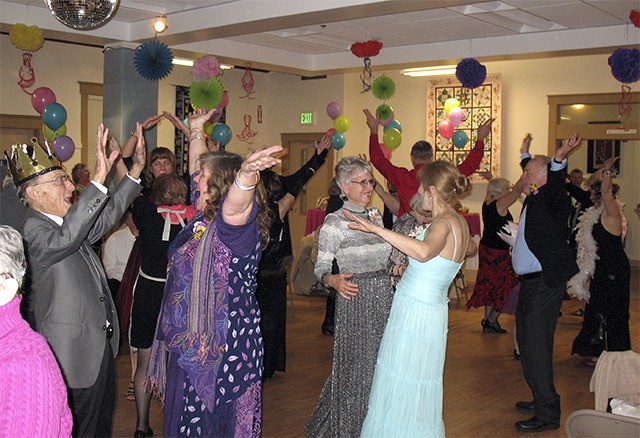 Doing the YMCA at Sno-Valley Senior Center's Community Prom