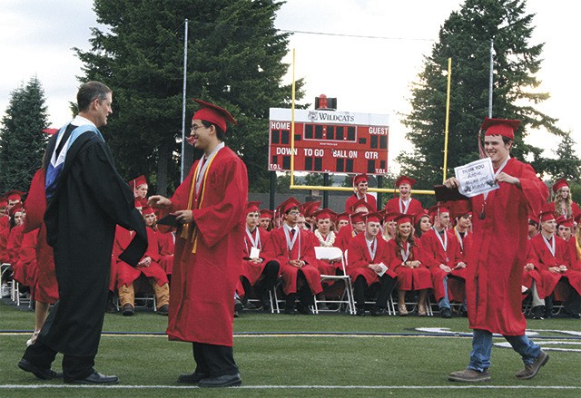 A 'thank you' scene from the 2013 Mount Si High School graduation.