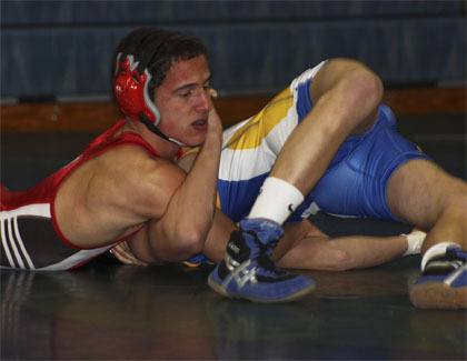 Mount Si's Andrew Sypher won the league title at 119 pounds at Liberty last weekend.
