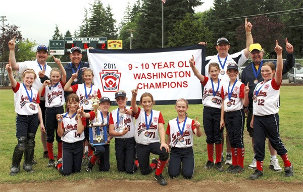 State champs for their girls 9-10 Little League division