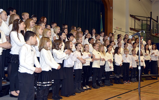 Singing and acting out a holiday song