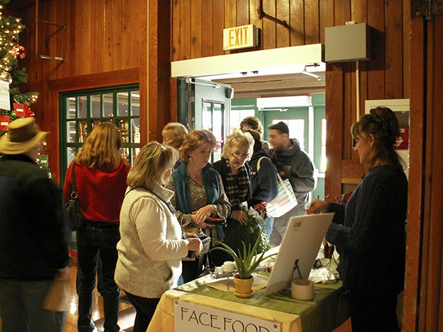 Shoppers explore the holiday bazaar at Si View Parks