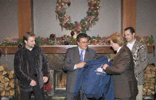 Captain Sig Hansen presents Carl Meyer