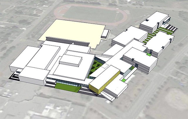 A model of the new Mount Si High School illustrates how big the new building will be