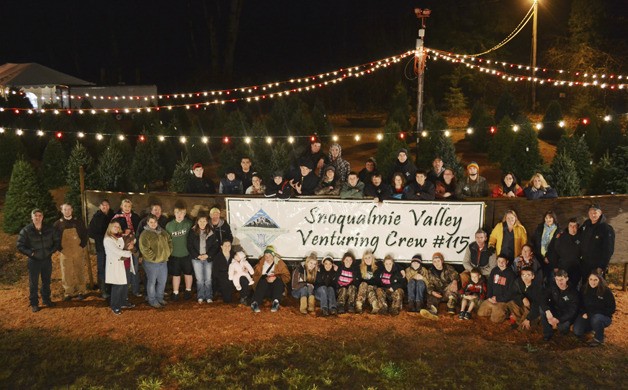 The Christmas tree lot at Railroad Avenue and Snoqualmie Parkway is an important activity for Snoqualmie Valley Venture Crew No. 115.