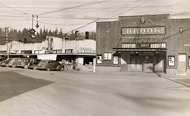 The Brook Theater and the adjacent stores on the corner of Meadowbrook Way and Park Street in Snoqualmie.
