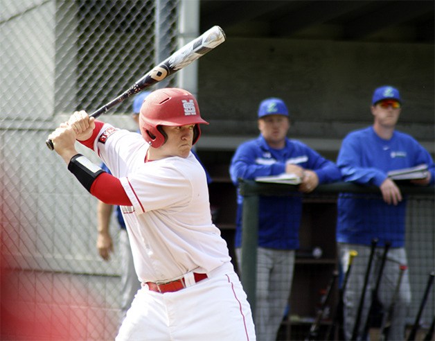 Brock Johnson winds up in an early-game at-bat for Mount Si. He brought home a run in Mount Si's 3-0 win over Liberty.