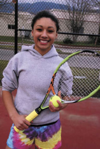 Junior Allie Van Bryce will look to bring the heat during the girls tennis season this spring.
