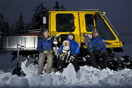 Canine rescue team members Aaron Opp