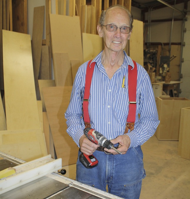 Don Norman is right at home in his shop. The craftsman is the 2012 Fall City Days parade marshal.