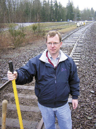 Surveying repair efforts on the Snoqualmie Valley’s historic railroad