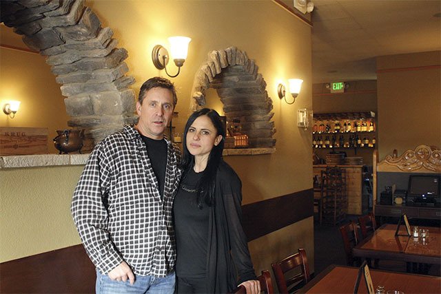 Troy Bacon and Adriana Jordan welcome families to their new Copperstone Family Spaghetti Restaurant in downtown Snoqualmie.