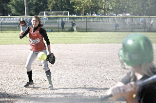 Mount Si’s Alex Johnson throws to a Blanchet hitter during action Thursday