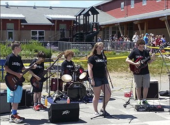 Snoqualmie-based teen rock band LocoMotive performs at the Tanner Jeans Bike Rodeo. They open for an area band Friday evening at the Bindlestick.