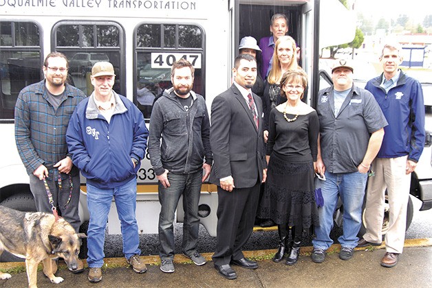 Nearly all of the Snoqualmie Valley Transportation staff gathered for a photo with key SVT partners recently