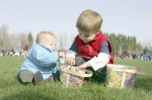 One-year-old Micah Brinton and his brother Asher