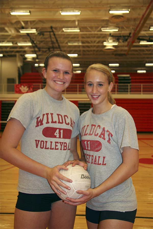 Co-captains Zoe Gogan and Aubrey Larion helm a state-experienced Wildcat volleyball varsity squad this fall.