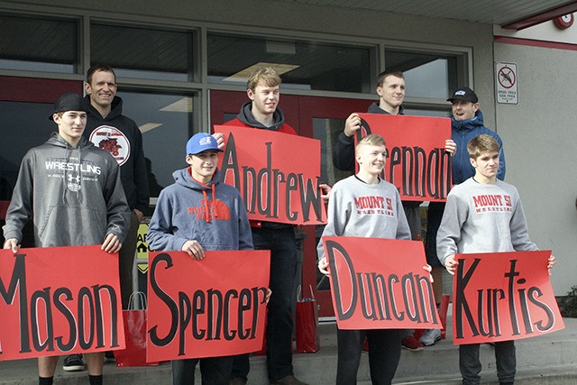 Wrestlers headed to state championships at send-off on Feb. 18 are