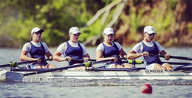 Mount Si grad Abby McLauchlin was part of a strong rowing crew for the University of San Diego. From left