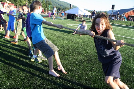 Children play Sept. 6 during the dedication of Jeanne Hansen Community Park