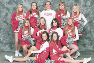 The Mount Si cheerleading squad won honors at the state cheerleading championships recently. The team placed seventh in the small cheer division with a score of 195. Pictured are