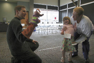 Following a Snoqualmie Library performance of the “Dewey and Sketch Road Show