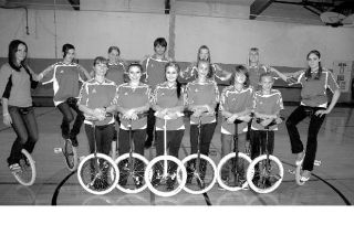 Members of the national champion Panther Pride Unicycle Team include
