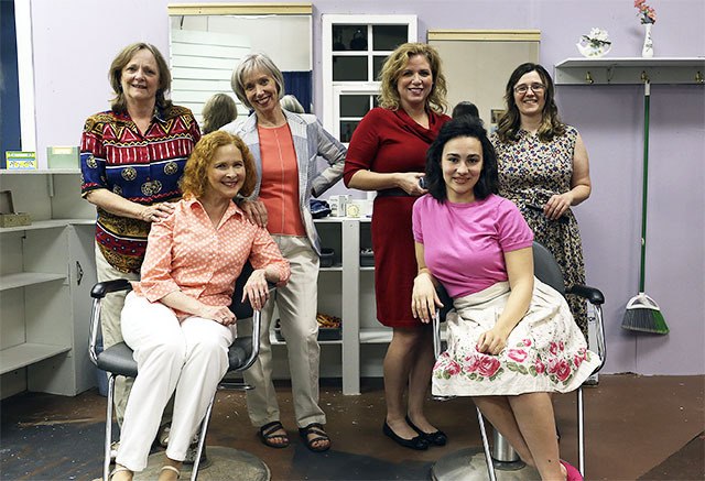 The cast of ‘Steel Magnolias’  from left: front