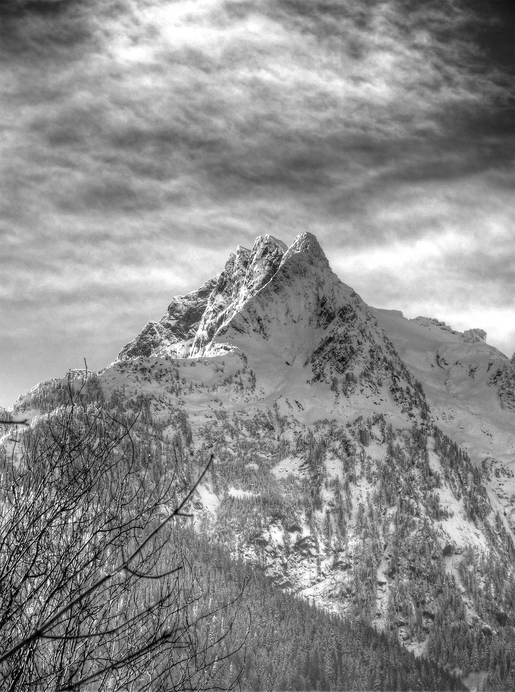 North Bend photographer Ernie Hayden’s photo of White Horse Mountain is now on display at the Mount Si Golf Course restaurant. Courtesy Photo