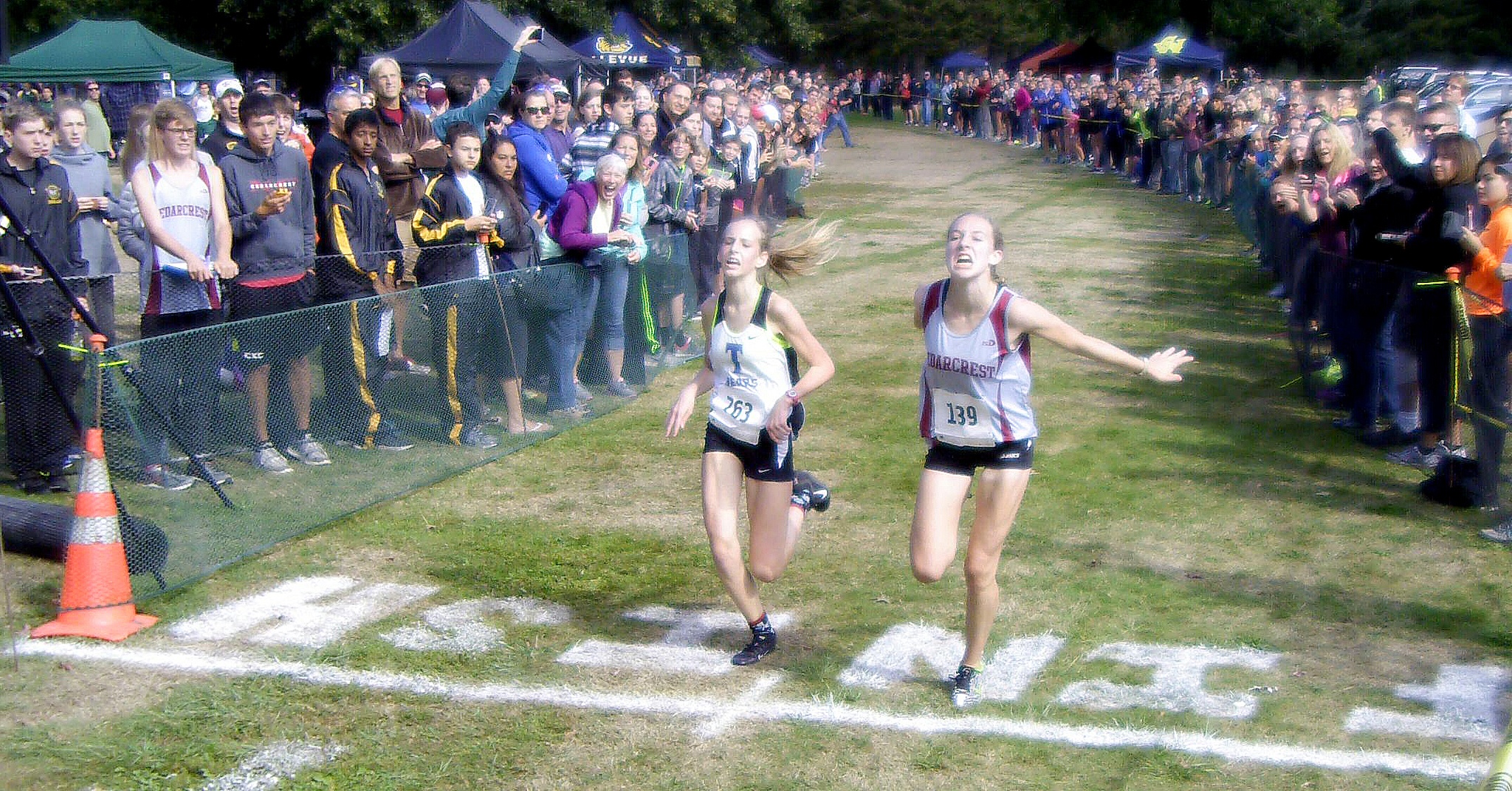 Courtesy photoCedarcrest runner Kelly Hall wins the junior varsity race in the Sept. 24 meet with Bellevue.