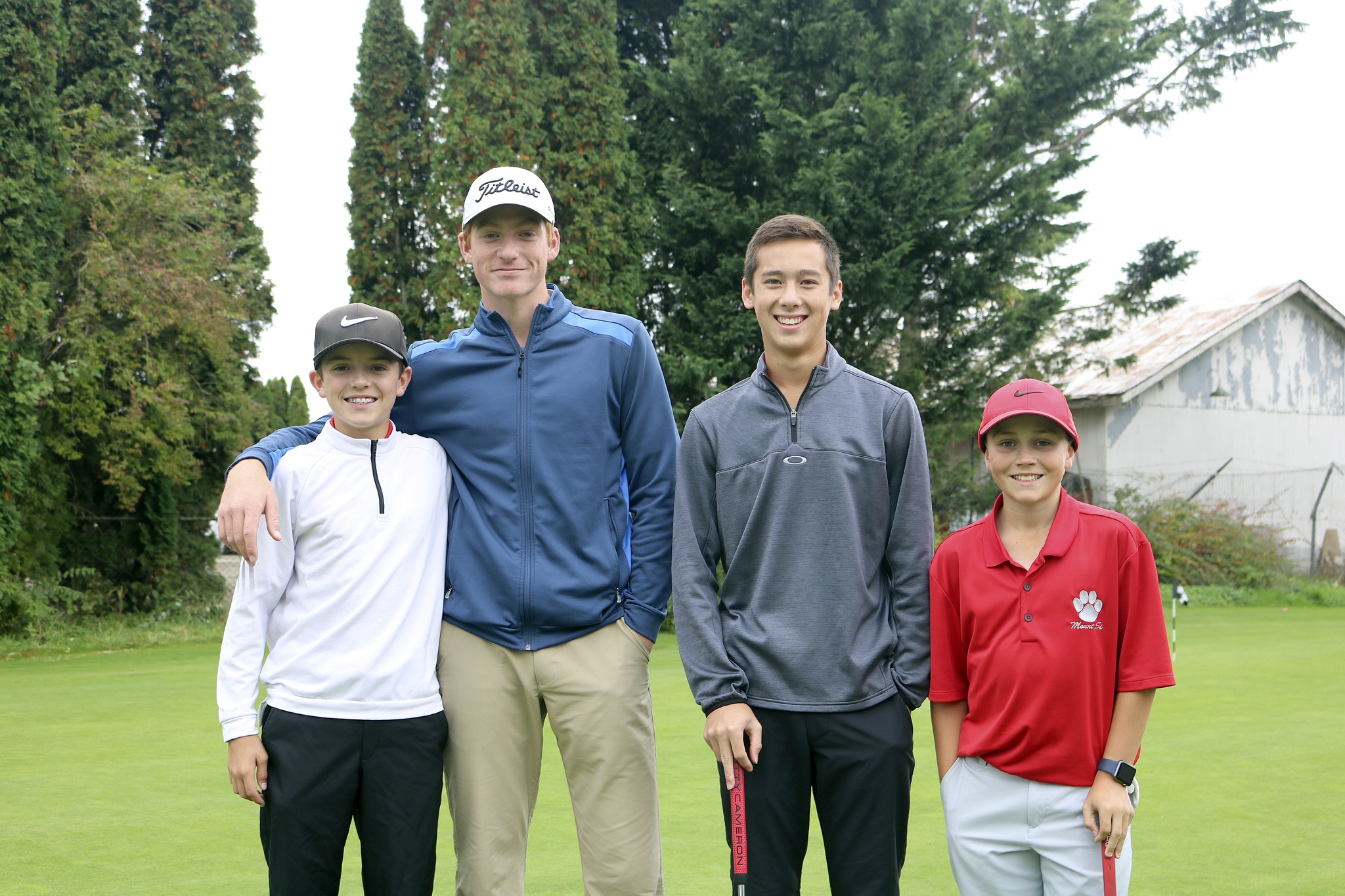 Evan Pappas/Staff PhotoMount Si Boys Golf top four players. From left