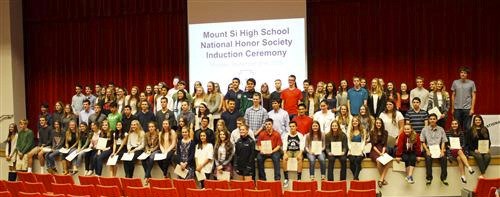 Mount Si recognized 123 students newly inducted into the National Honor Society this school year.