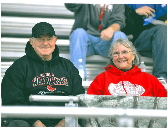 North Bend couple Sam and Kathy Riley attend a Mount Si football game in 2010. The Rileys