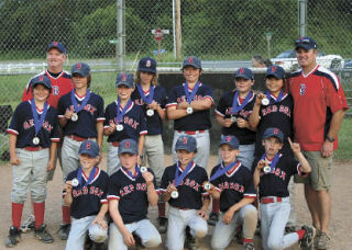 The Falls Little League Red Sox team are Coast Valley Champions