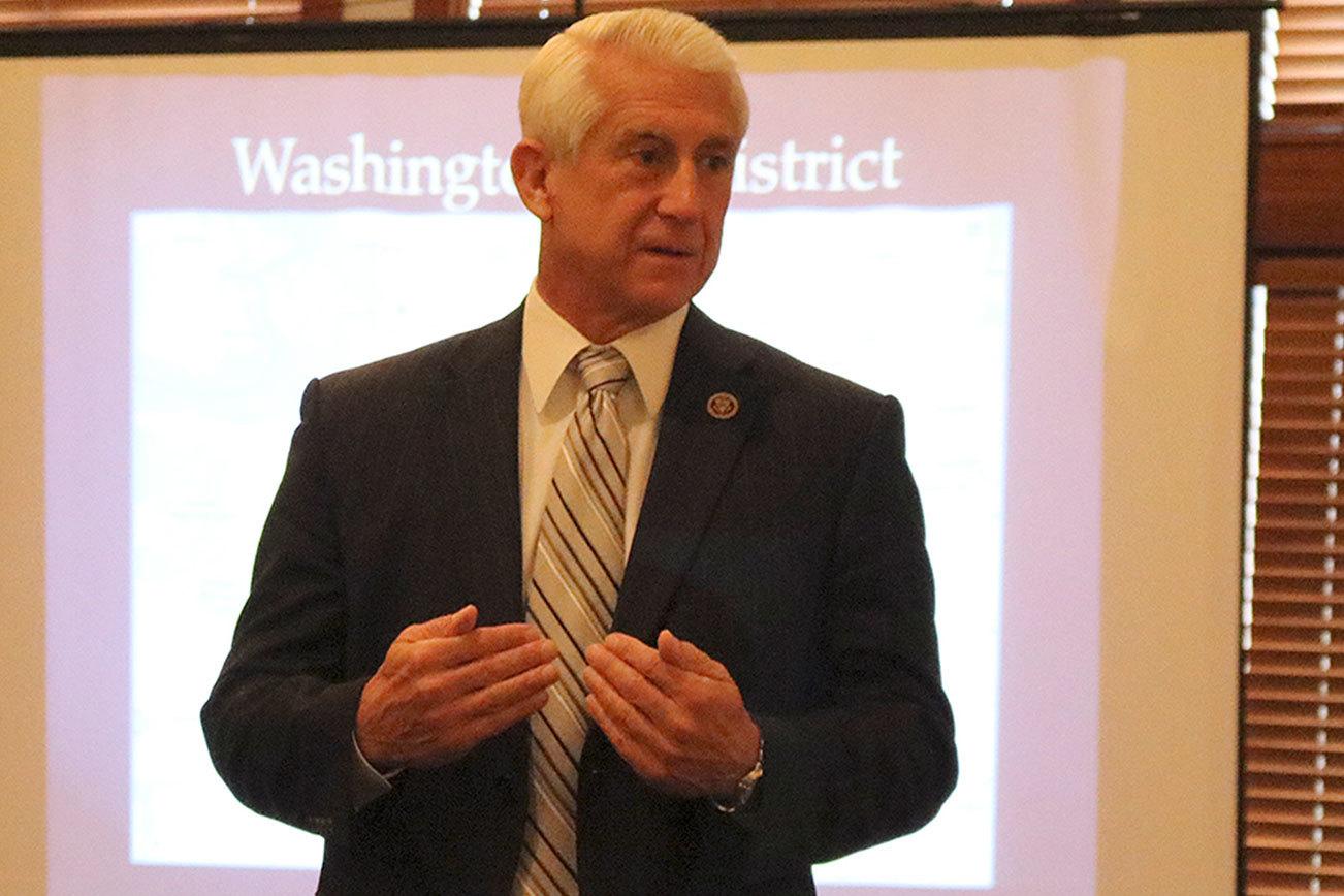 Congressman Reichert speaks about trade, taxes and polcie at luncheon