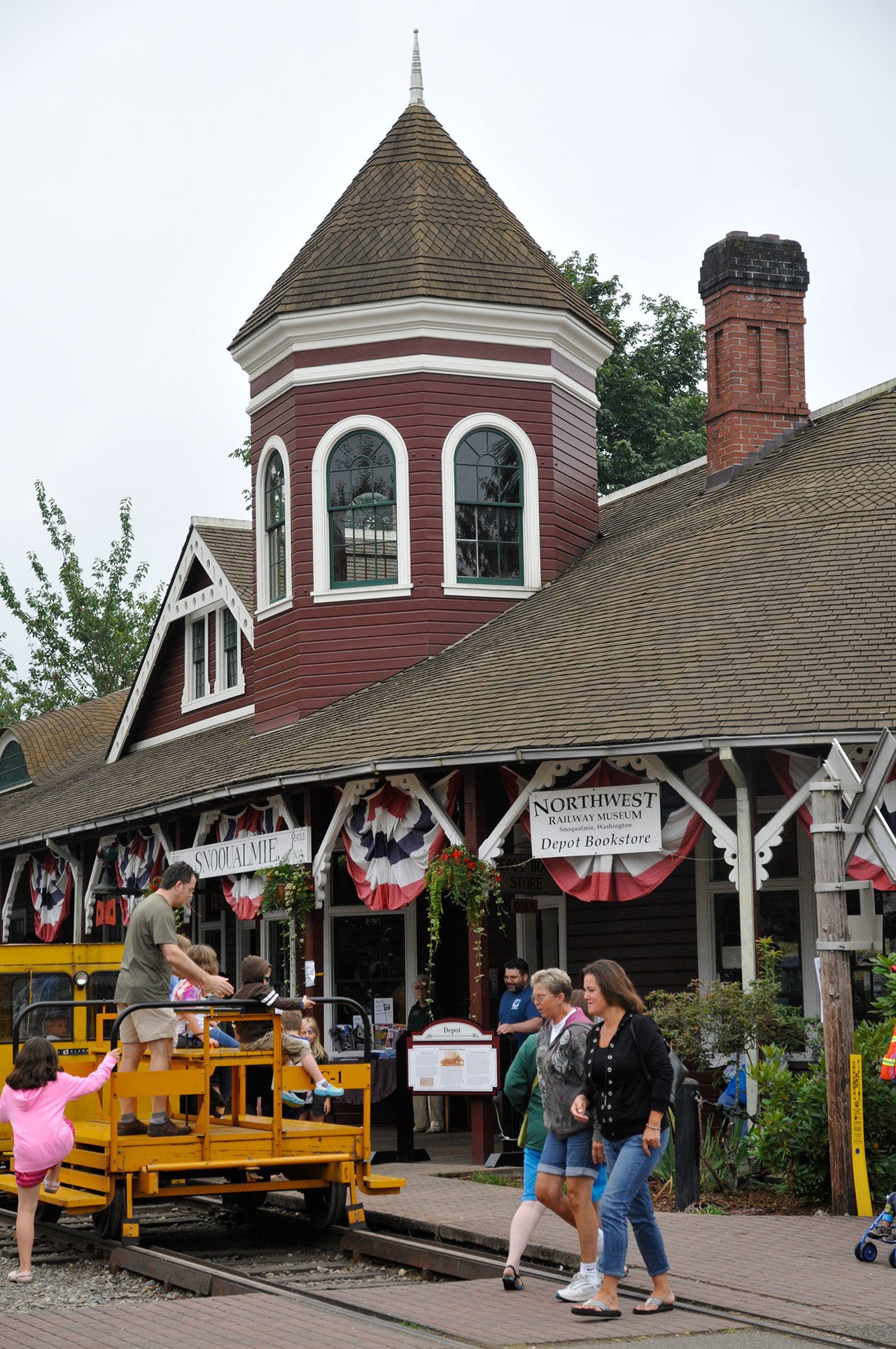 The Northwest Railway Musuem’s Snoqualmie Depot sits on S.E. King Street and Railroad Avenue. (File Photo)