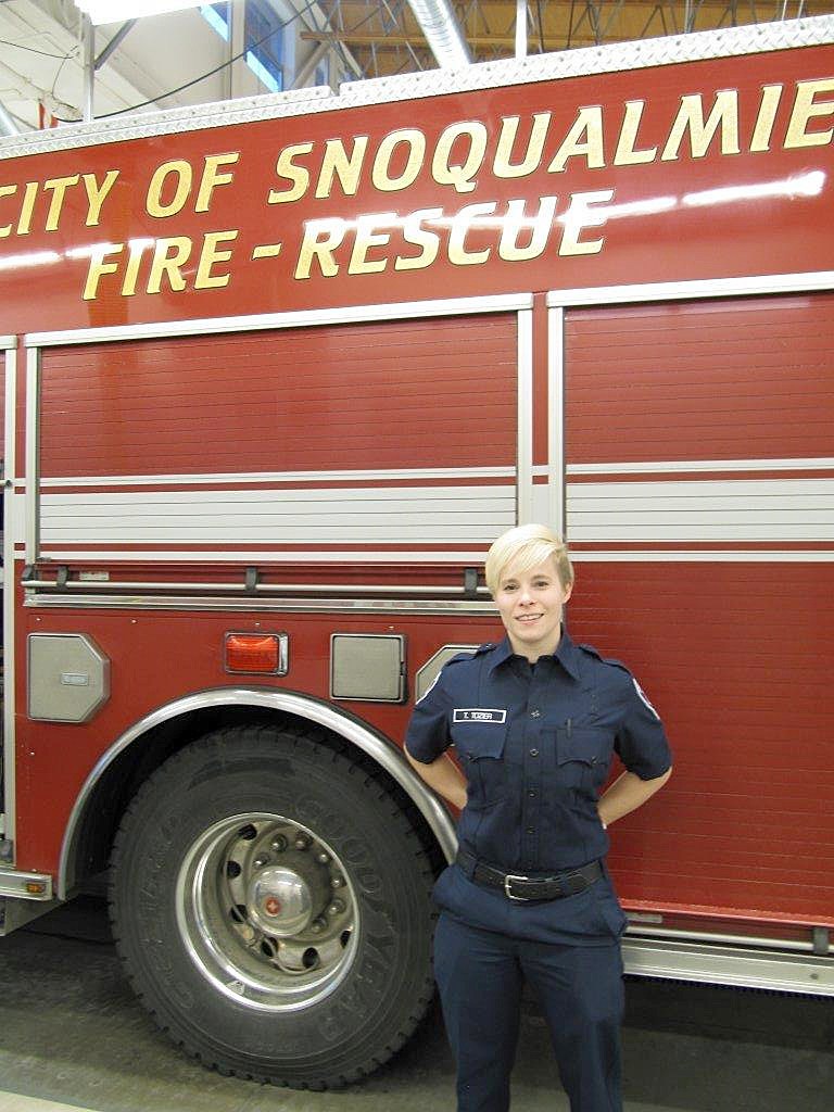 Theresa Tozier joined the Snoqualmie Fire Department on Jan. 17. She was hired into the new firefighter position created by the public safety levy passed by voters last November. (Courtesy Photo)
