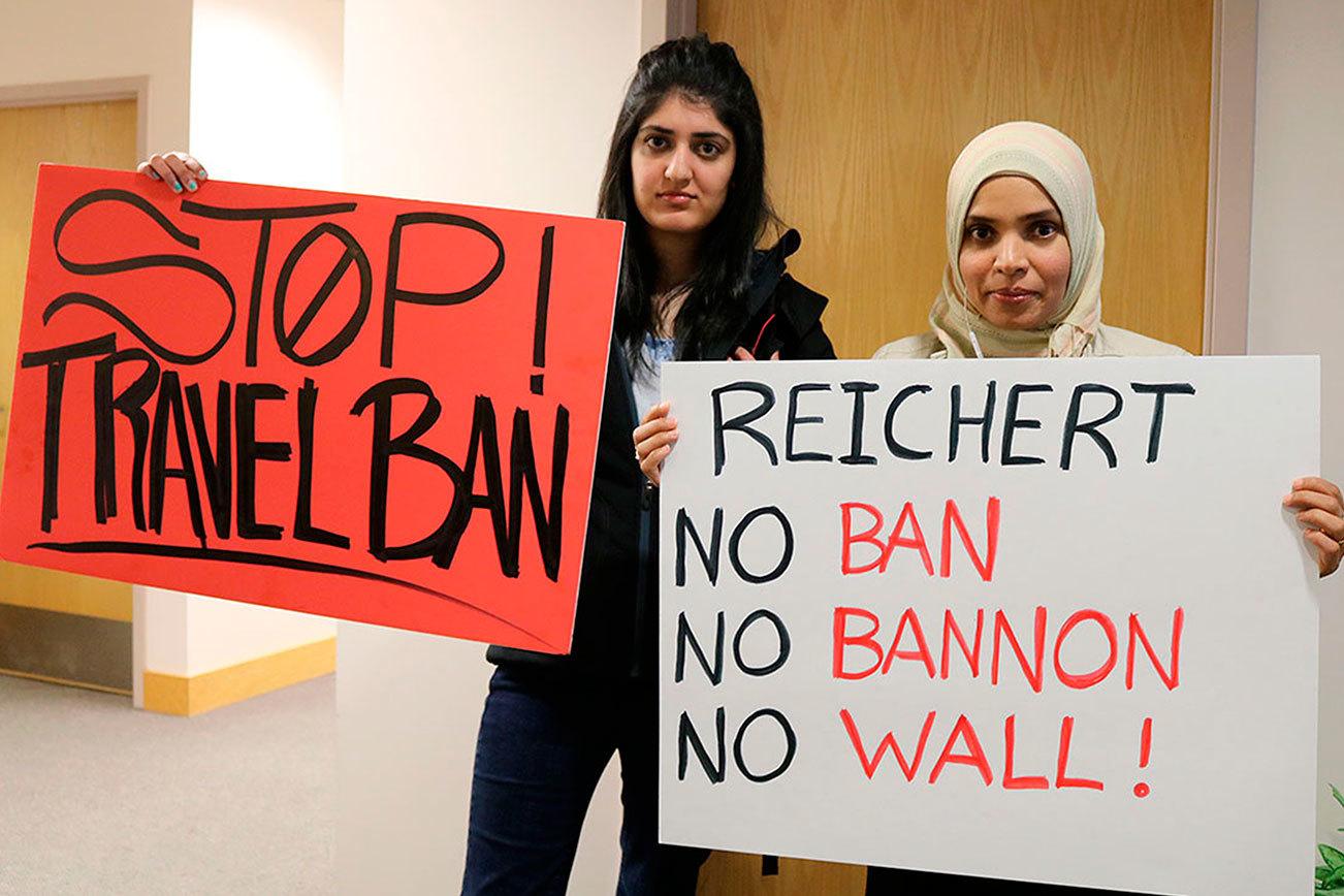 Citizens call on Reichert to oppose Muslim travel ban