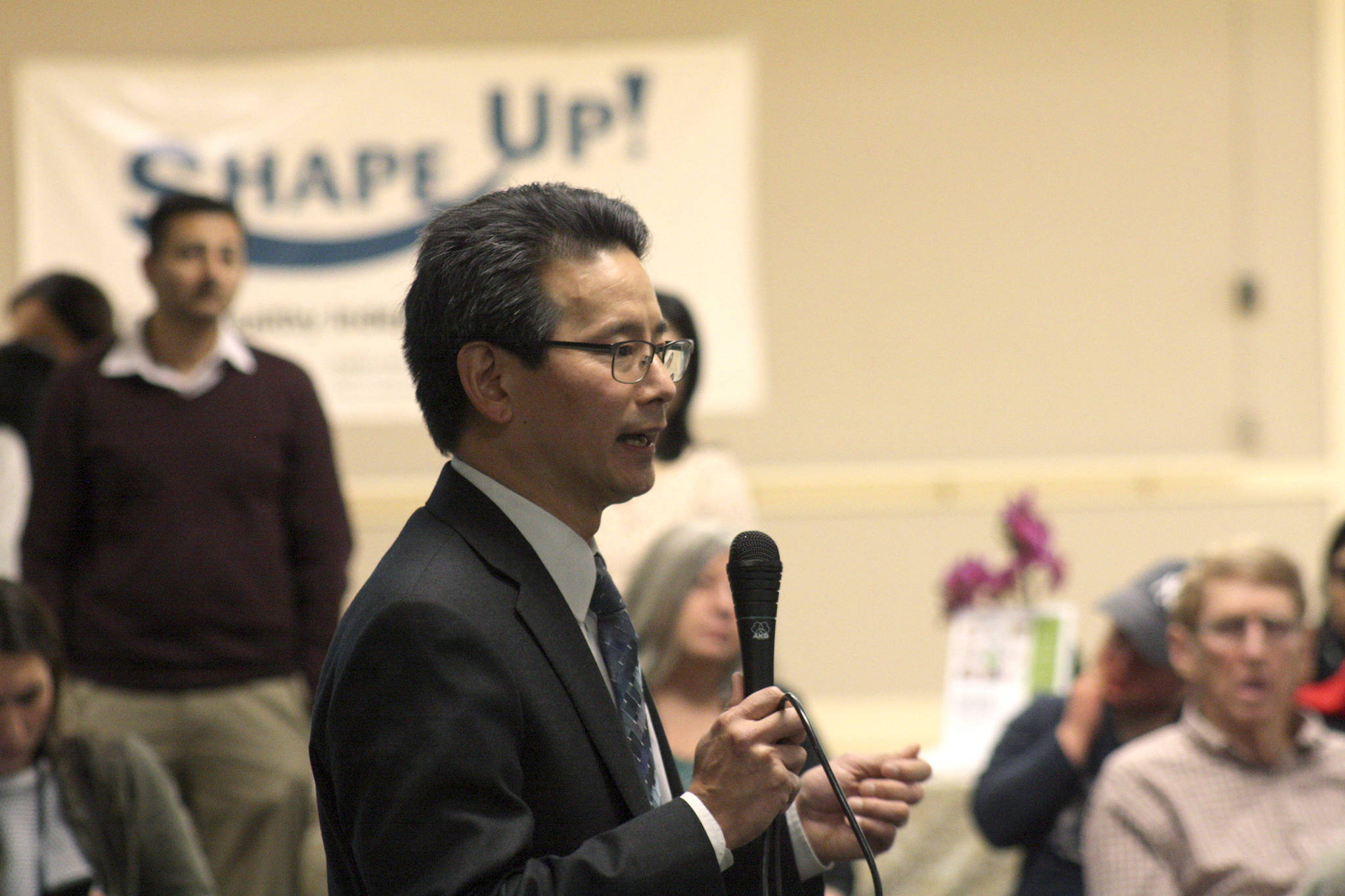 Ryan Murray/staff photo                                 Assistant U.S. Attorney Bruce Miyake spoke about hate crimes.