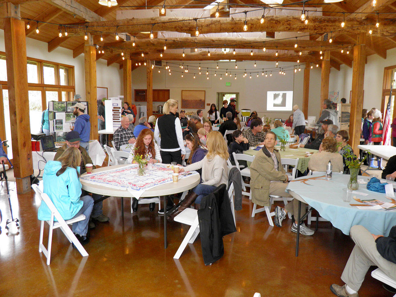 Attendees of the celebration gathered at the Meadowbrook Farm Interpretive Center for dinner. (Courtesy Photo)