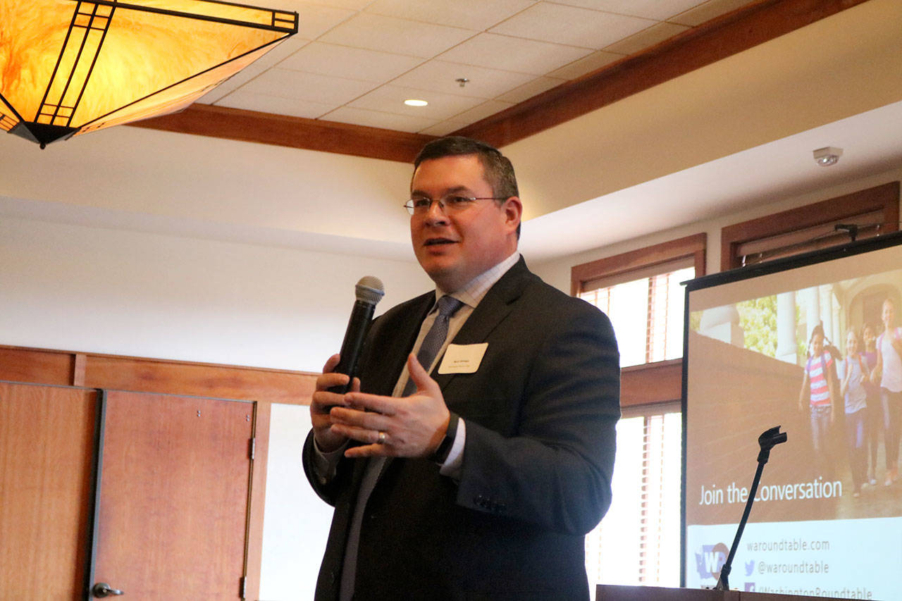 Businesses must educate for state’s future jobs: Washington Roundtable’s Neil Strege talks post-high school education at Chamber luncheon