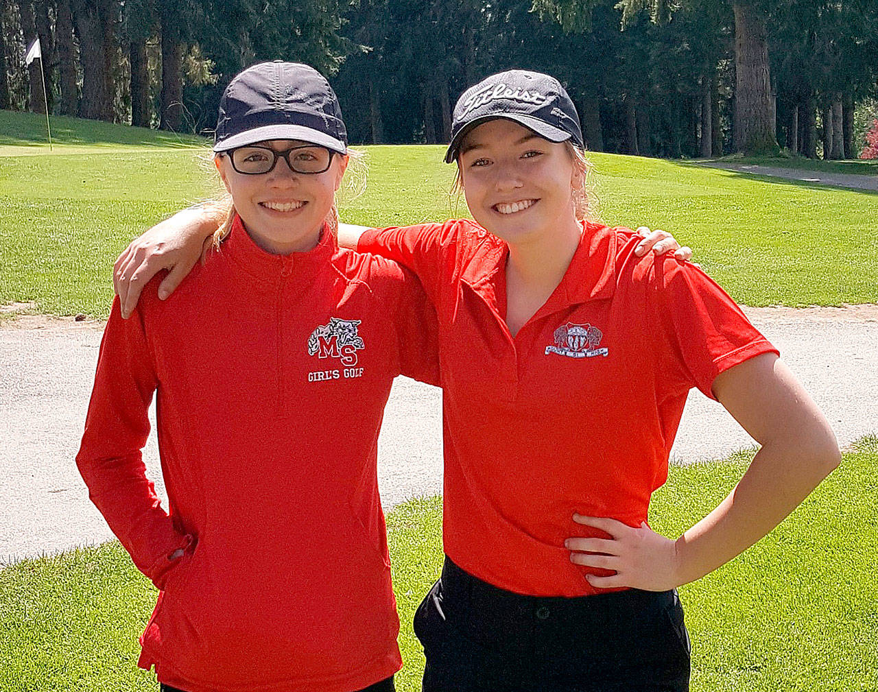 Mount Si golfers Tori Berger (left) and Kat Hodgson (right) both qualified for the state tournament in post-season play last week.                                Courtesy Photo