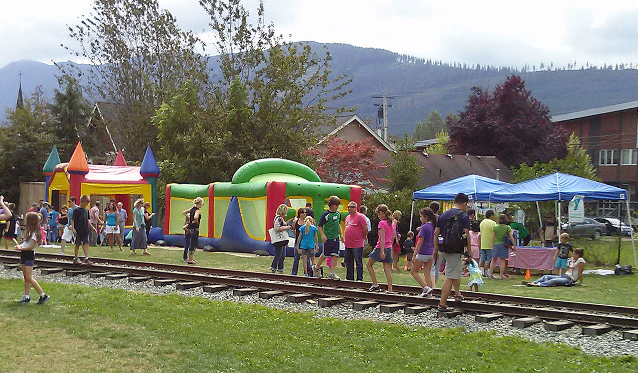 The Kids Field of Fun area on behind the Snoqualmie Depot at the 2014 Railroad Days. (Courtesy Photo)