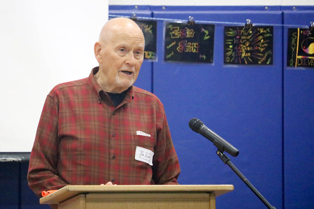 Former Superintendent Jim Giles speaks about his 25 years working at Echo Glen. (Evan Pappas/Staff Photo)