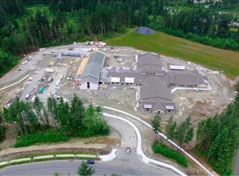 Construction of Timber Ridge Elementary School, photo taken June 12, 2016.