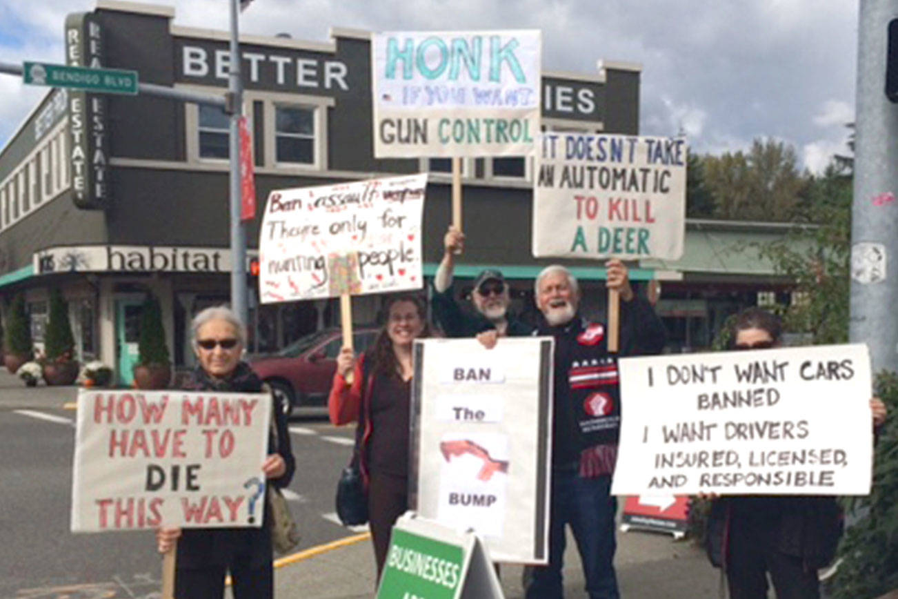Indivisibles group marches against gun violence in North Bend